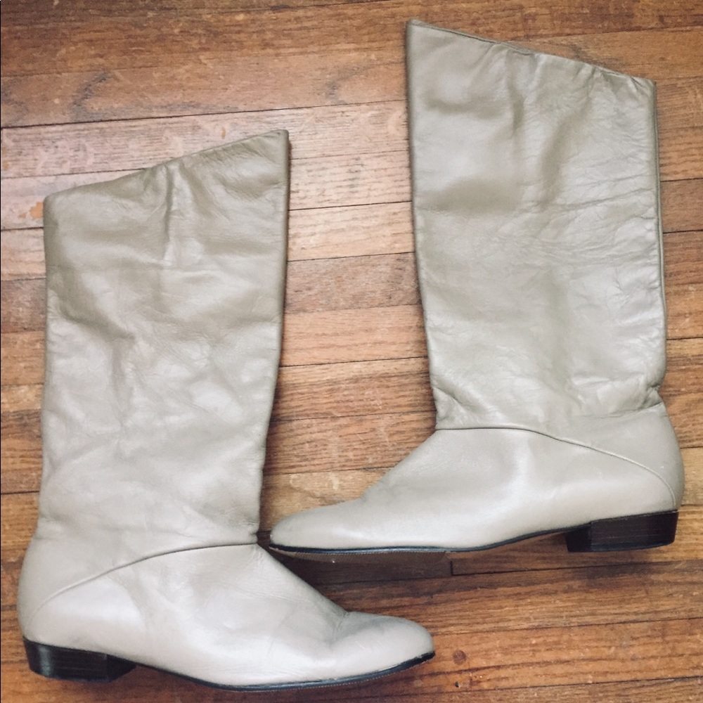 genuine leather knee high boots